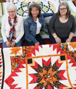 Cornwall Quilters Guild members Sharon Magee, Denise Labelle-Gelinas and Robynne Dorion.